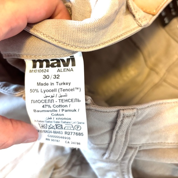 Mavi sand Alena stretch high rise wide straight leg jeans made in Europe NWT - Picture 7 of 9